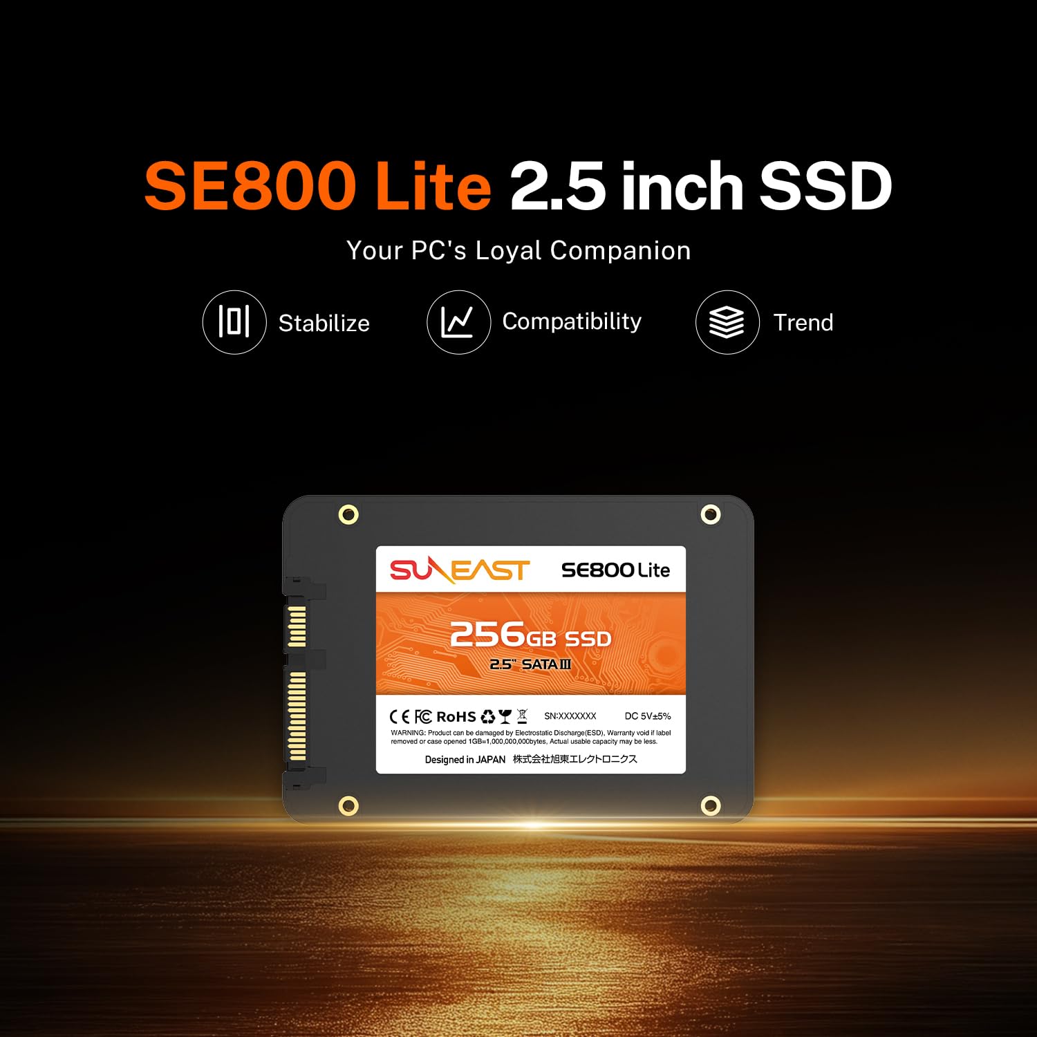 Amazon | SUNEAST 内蔵SSD 256GB 2.5インチ 3D NAND採用 SATA3 6Gb/s